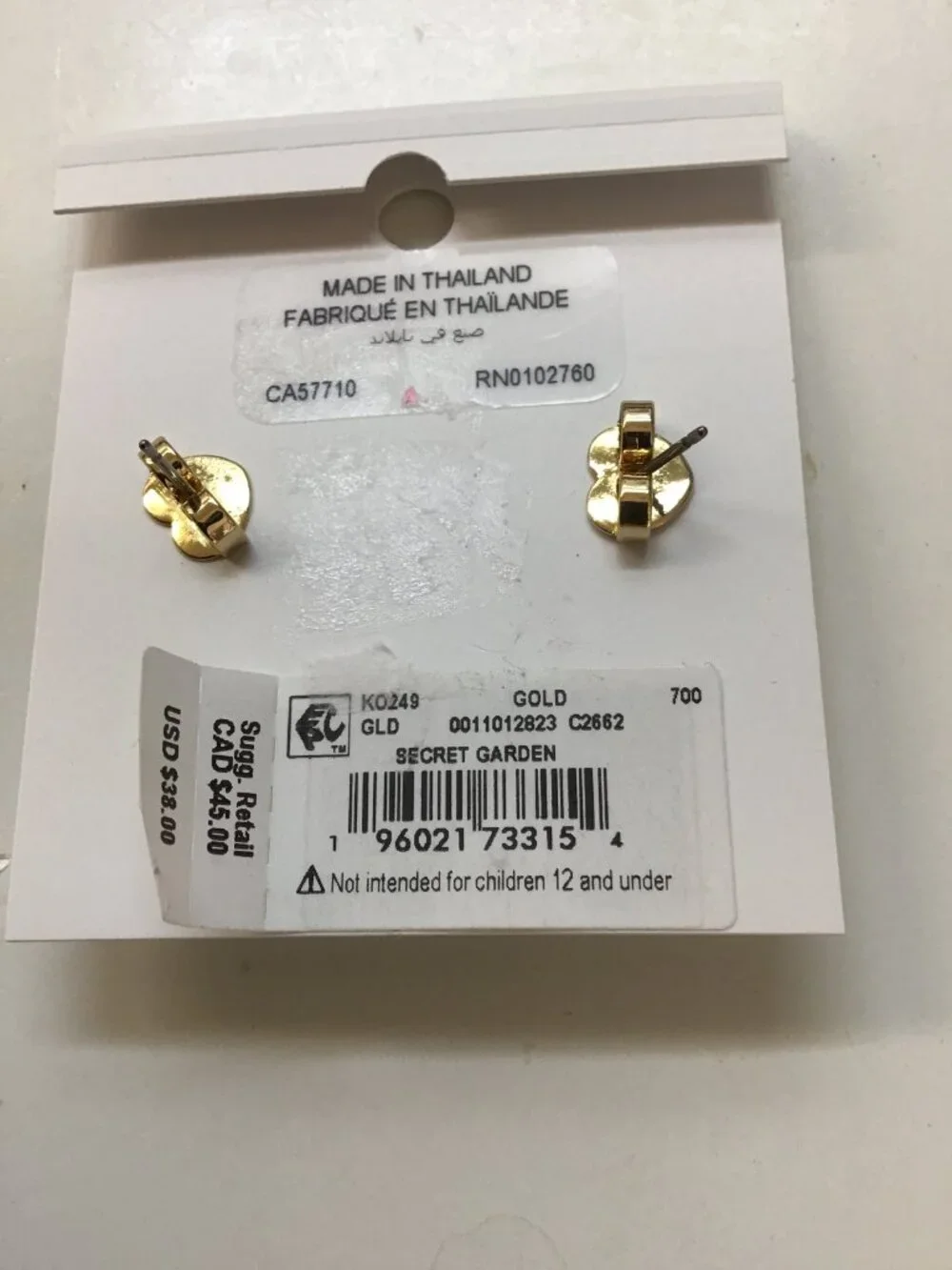 Kate Spade New Delicate Gold 3-D Heart Earrings